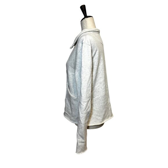 Frank & Eileen Belfast Cropped Sweatshirt Peacoat Fleece Jacket S | 100% Cotton - Picture 7 of 13